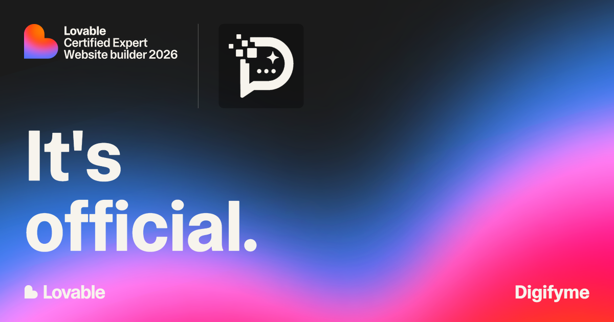 Lovable Certified Expert — Website builder 2026 badge for DigifyMe